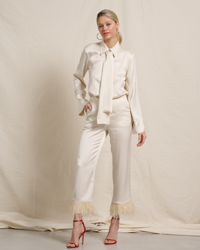 Trouser satin cropped image number null
