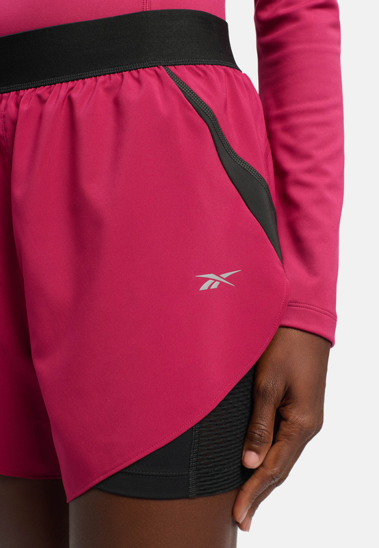 Reebok women's running 2 in 1 short-null