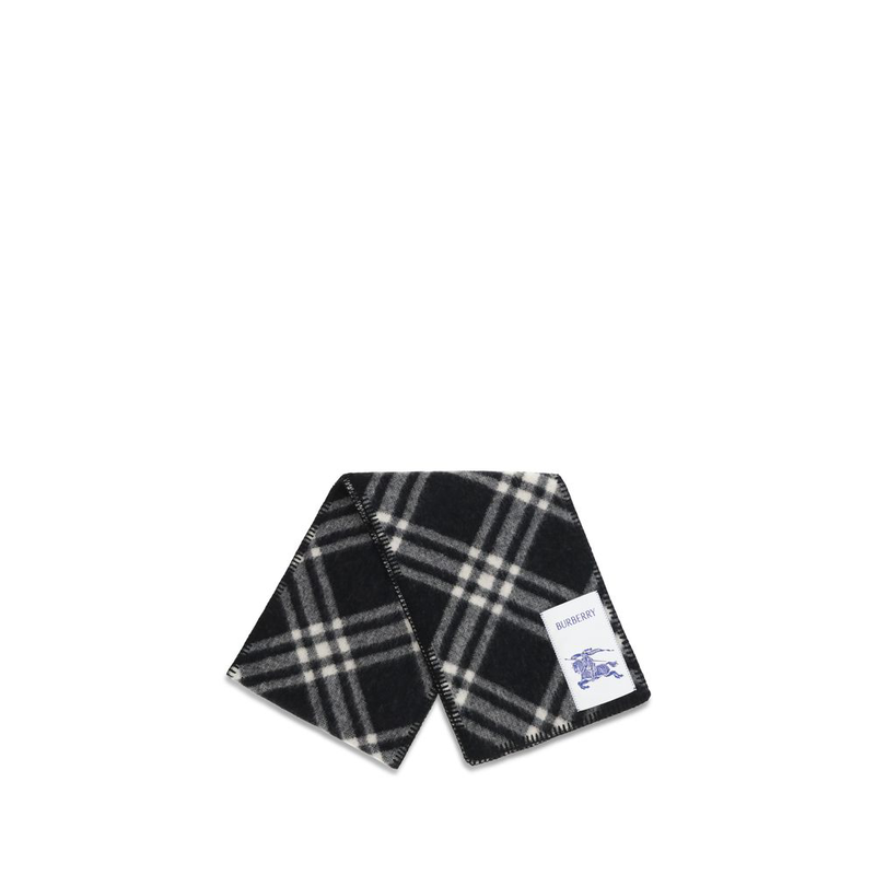 Black wool scarf-null