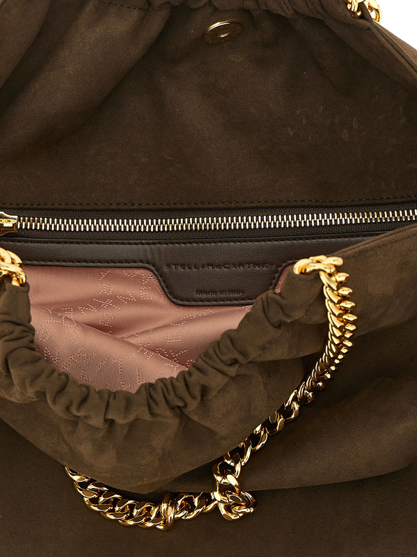 Brown polyester shoulder bag-null