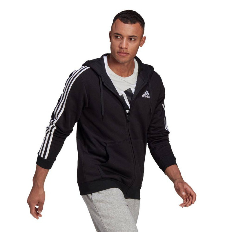 Men 3-stripes fleece fz hoodie-null