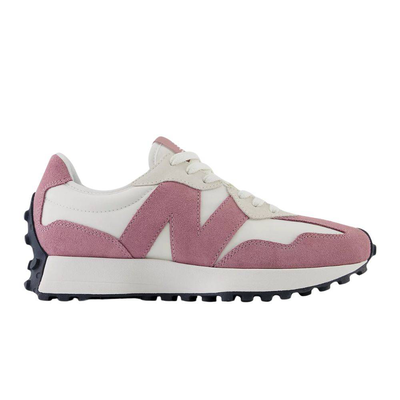 New balance ws327 womens lifestyle sneakers, White / Rose, medium