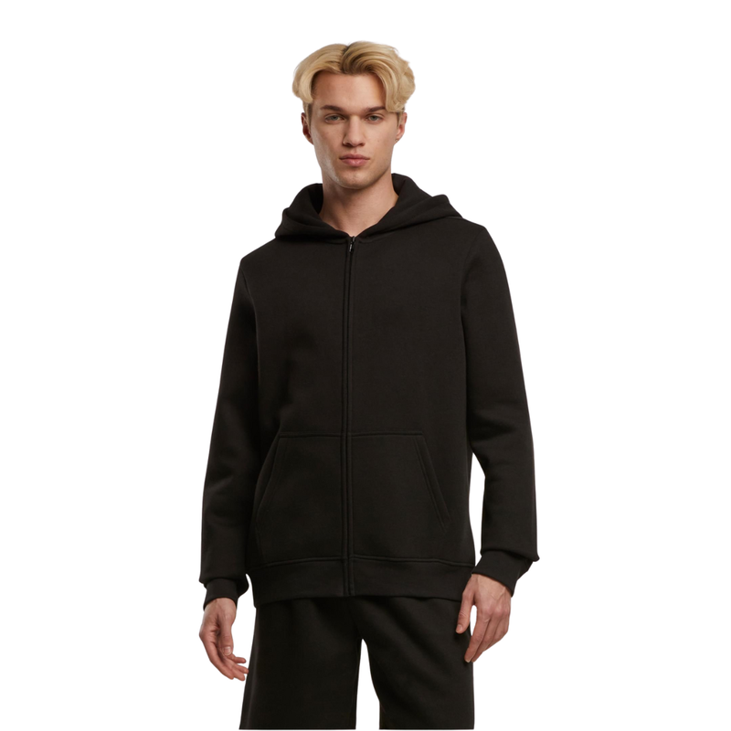 Urban classics men basic essential zip hoodie black tb8003-00007-null