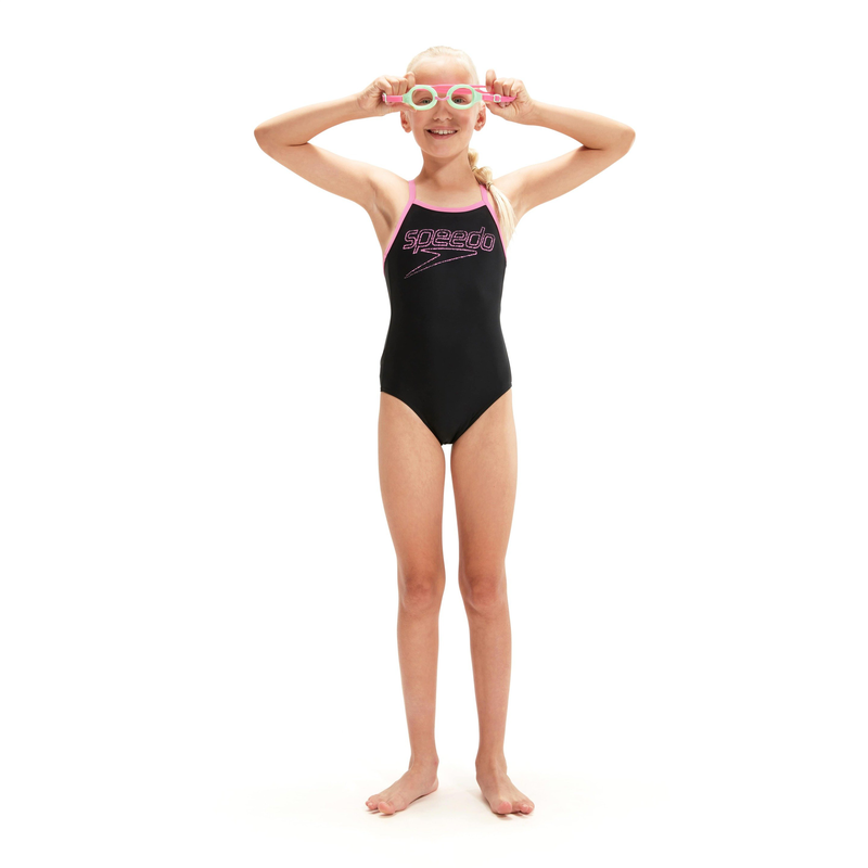Product image: Speedo girls logo thinstrap muscleback (800304215175)-null