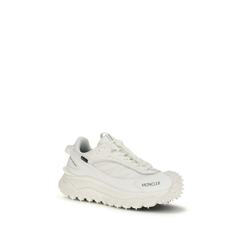 White polyamide athletic sneakers-null