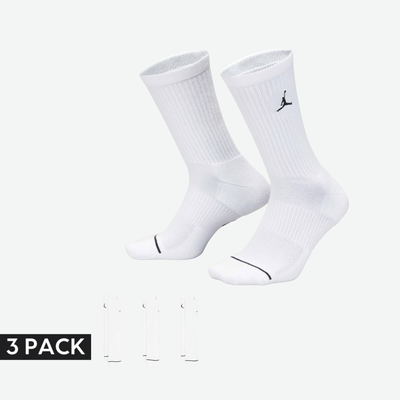 Everyday crew 3 pack  socks, White, medium