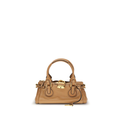 Brown buffalo leather shoulder bag, Brown, medium