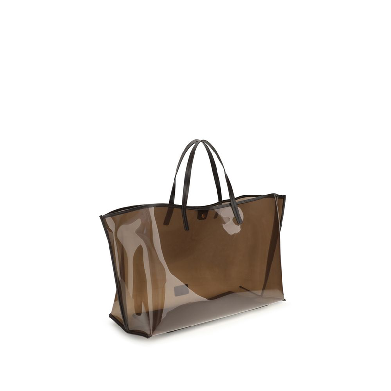 Brown pvc handbag-null