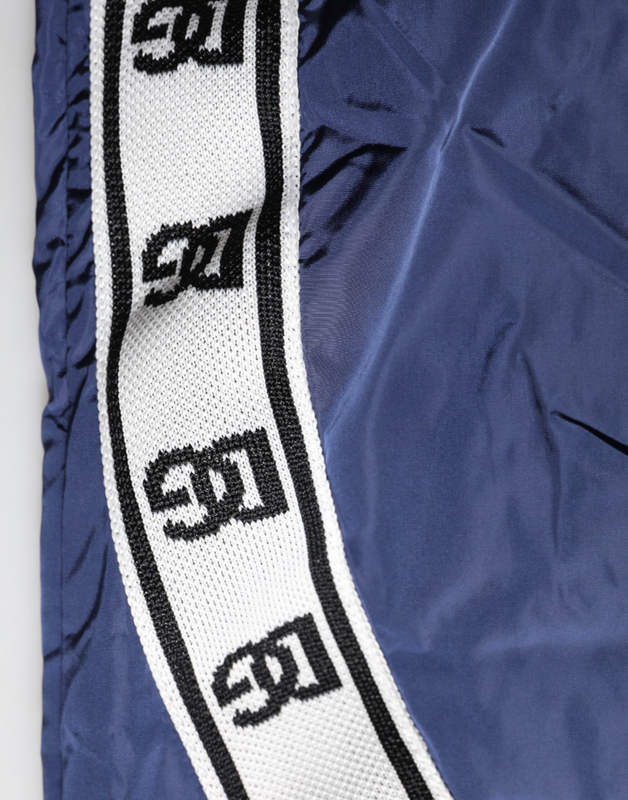Blue nylon straight jogger sweatpants pants-null