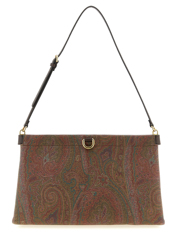 Brown cotton clutch bag-null