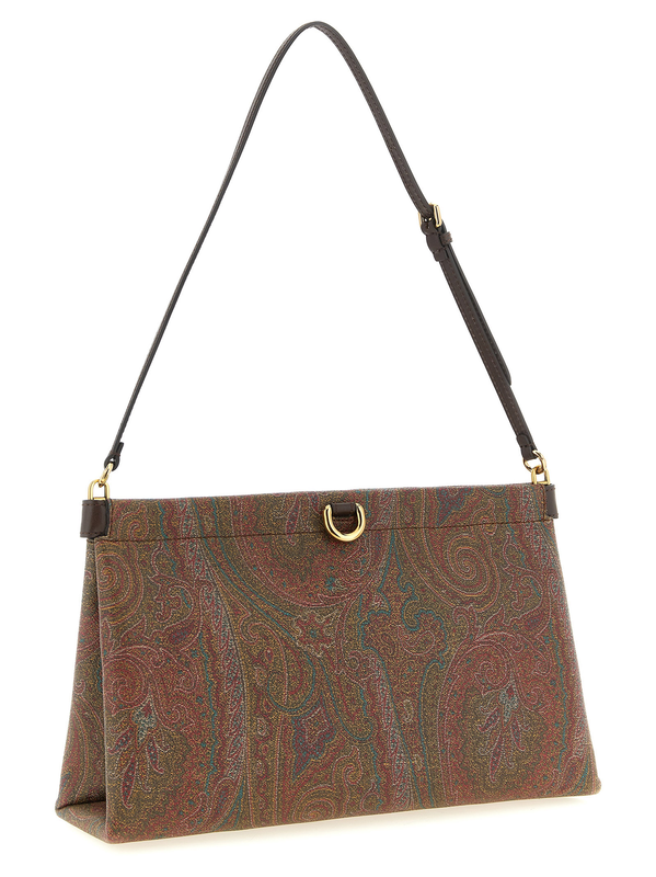 Brown cotton clutch bag-null