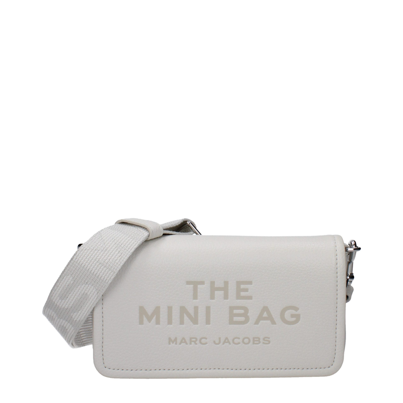 White leather crossbody bag-null