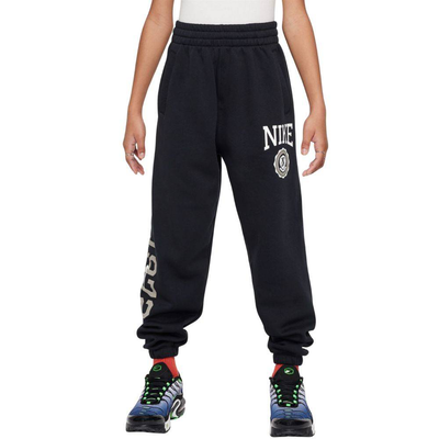 Nike sportswear girls club fleece loose trousers, Black / White, medium