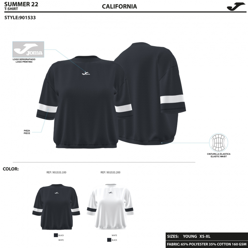 California short sleeve t-shirt black-null