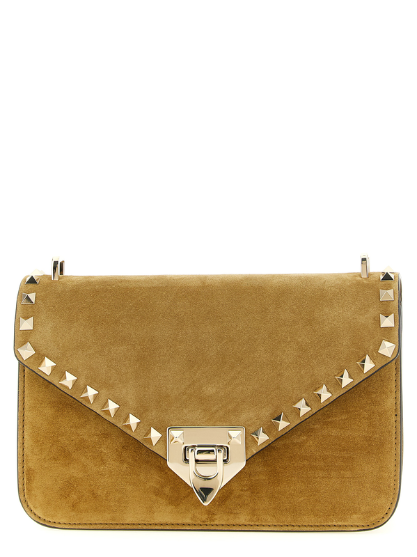 Beige calfskin crossbody bag-null