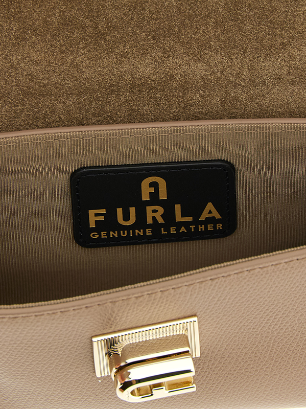 Beige calfskin crossbody bag-null