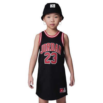 Nike jordan little girls 23 jersey dress, Black, medium