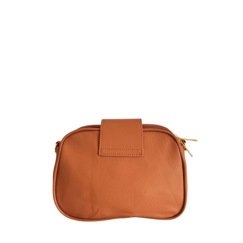 Brown pu women crossbody bag-null
