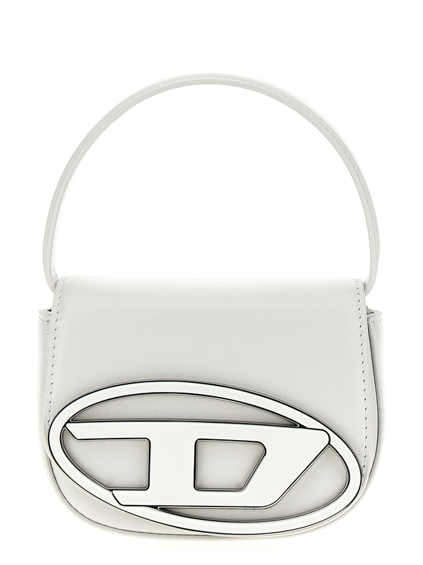 White cowhide handbag-null