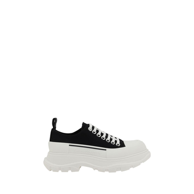 Black cotton chunky sneakers, Black, medium