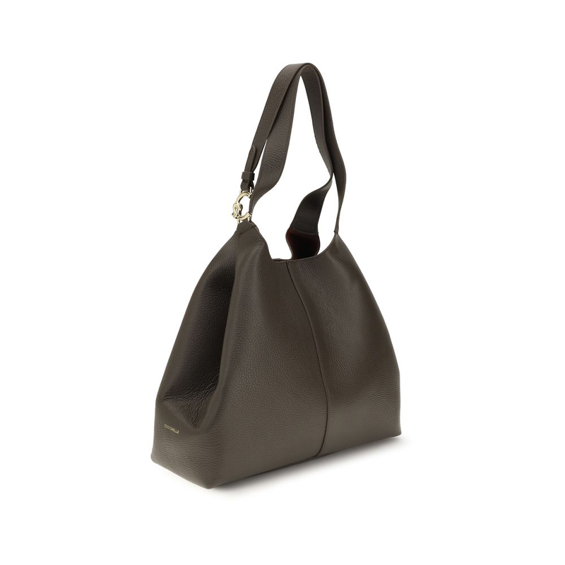 Brown calf leather bos taurus shoulder bag-null
