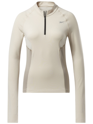 Reebok women running 1/4 zip, Bon, medium