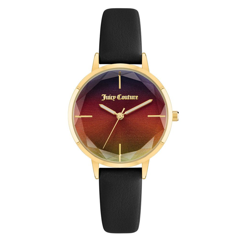 Black plastic dress watch-null