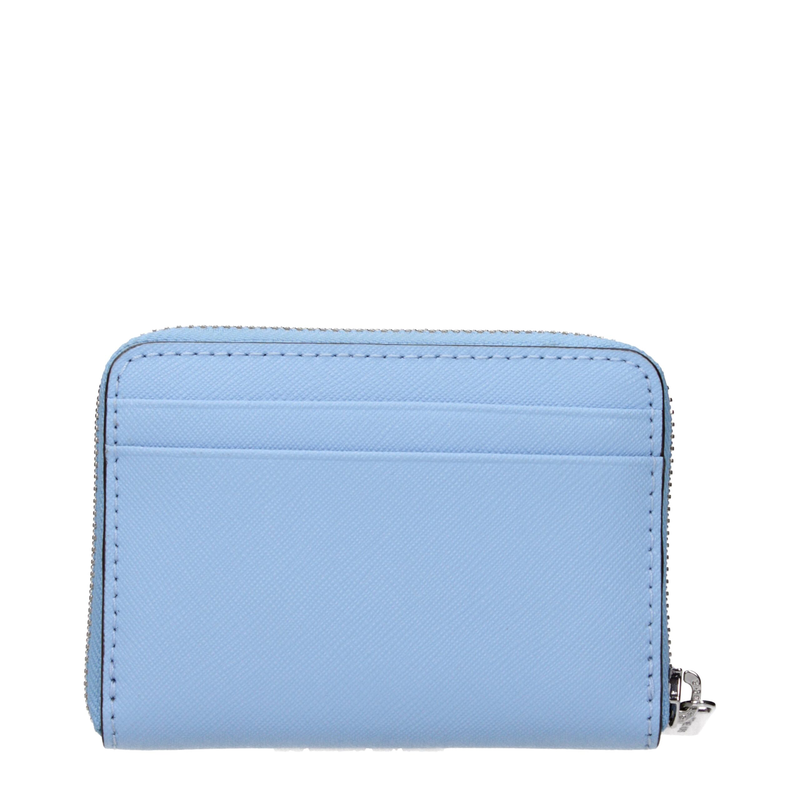 Light blue leather cardholder-null
