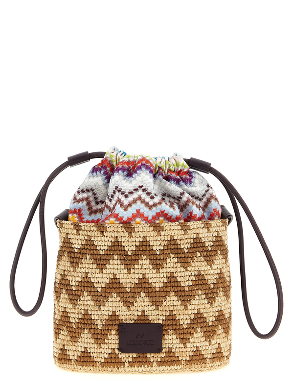 Multicolor cotton crossbody bag-null