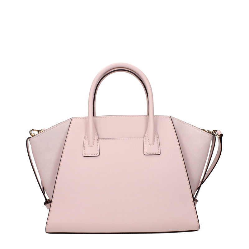 Pink leather handbag-null