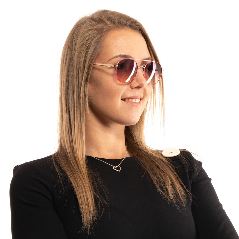 Rose gold metal sunglasses-null
