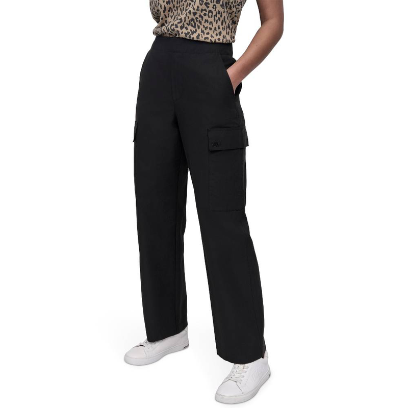 High-rise straight-leg cargo pant-null