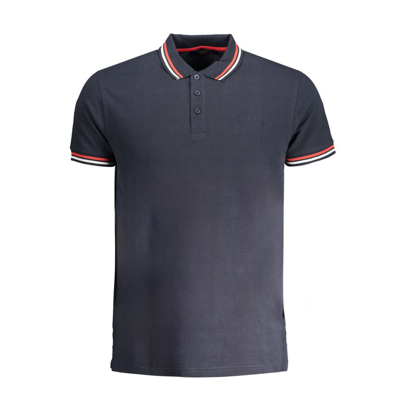 Navy cotton men polo shirt-null