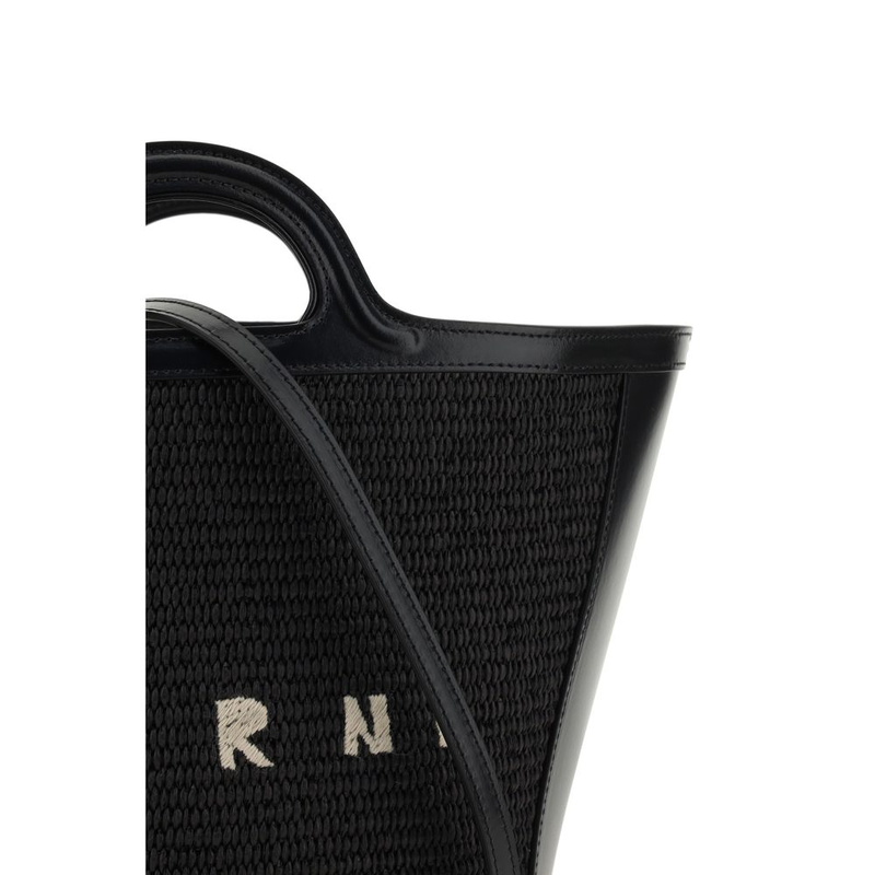 Black cotton shoulder bag-null