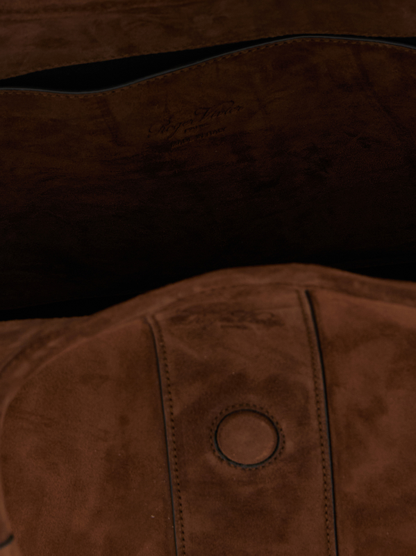 Brown goatskin tote bag-null