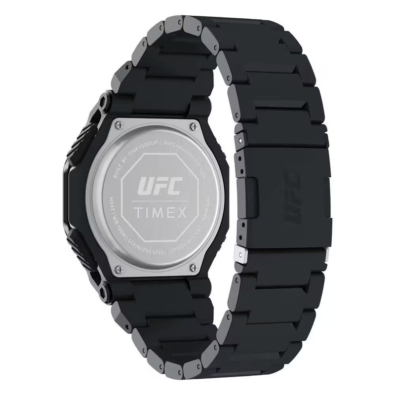 Black stainless steel sport watch-null