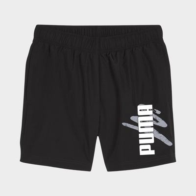 Ess+ logo lab  woven shorts, Black, medium