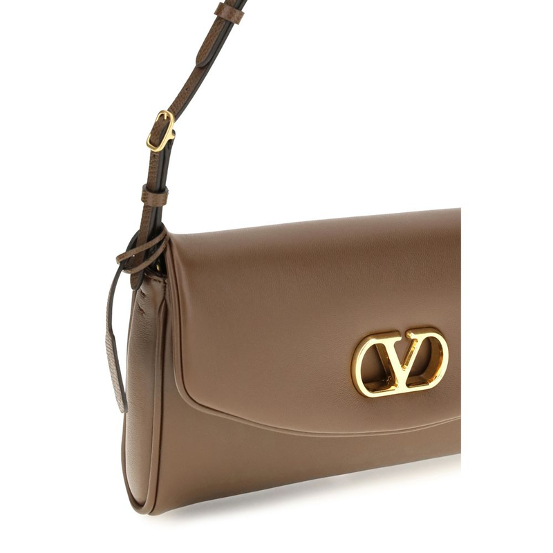 Brown calf leather bos taurus shoulder bag-null