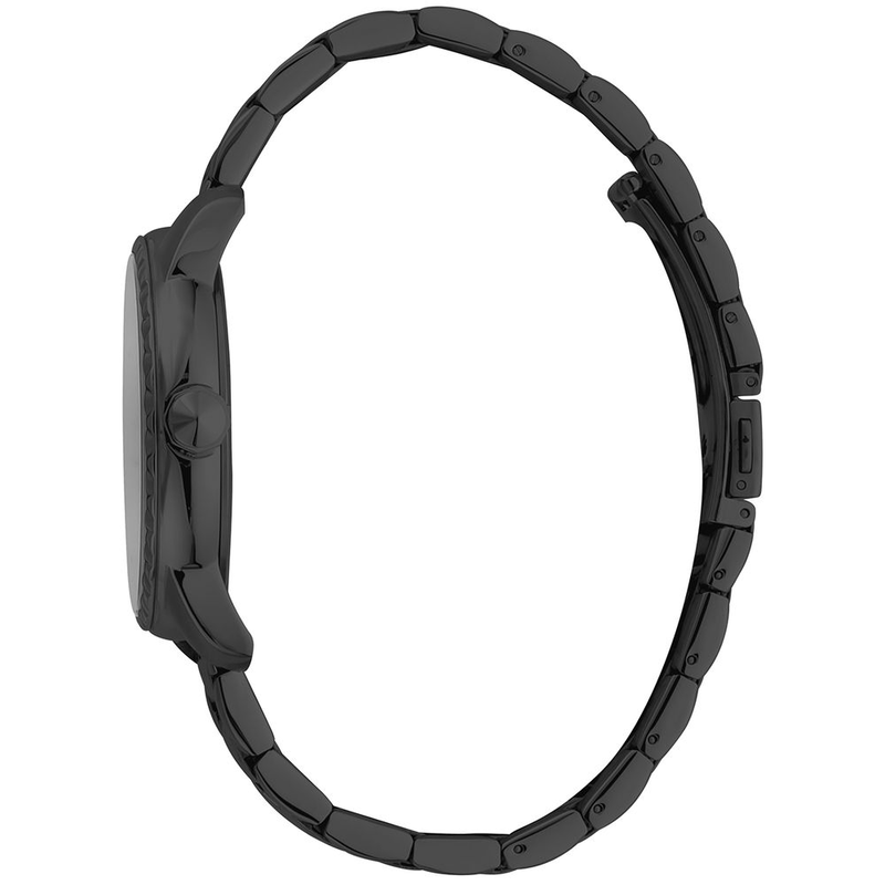 Black stainless steel dress watch-null