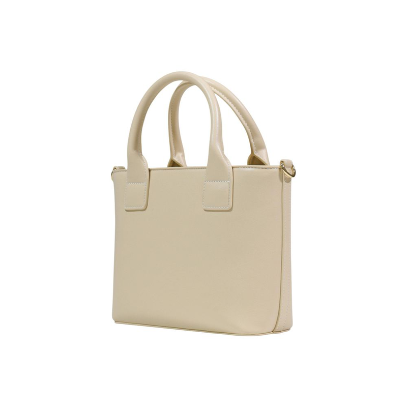 Cream polyethylene handbag-null