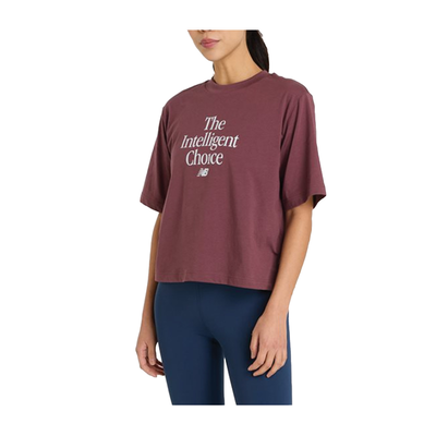 New balance &gamma;&upsilon;&nu;&alpha;&iota;&kappa;&epsilon;ί&omicron; t-shirt, Bordeaux, medium