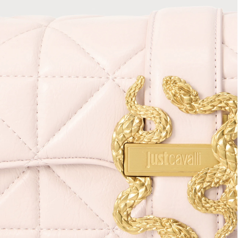 Just cavalli diamond quilt oval bag - beige-null