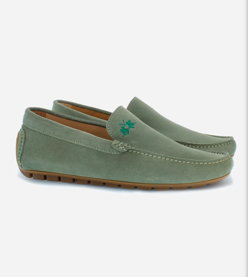La martina men’s loafers lfn251.060.3440, Green, medium