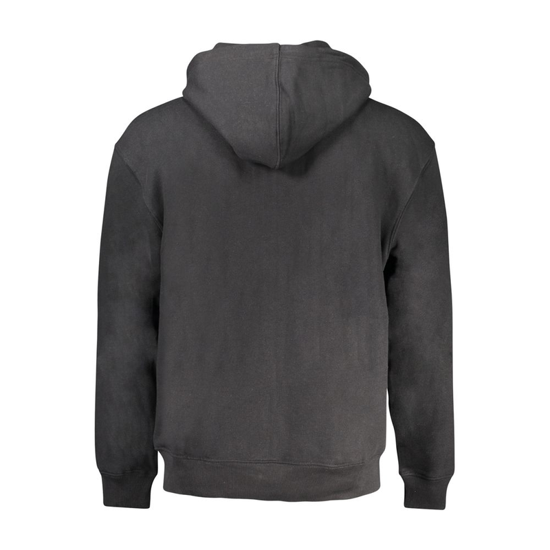 Black cotton men's sweatshirt-null