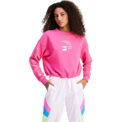 Evide crew neck womens sweater, Pink Glow, medium