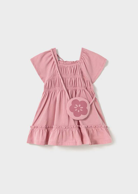Φορεμα με τσαντα ροζ, Pink, medium