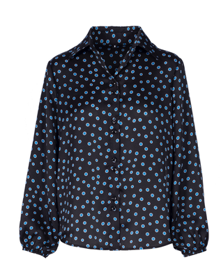 Anonyme dots daty shirt a123ft062, Black/blue, medium