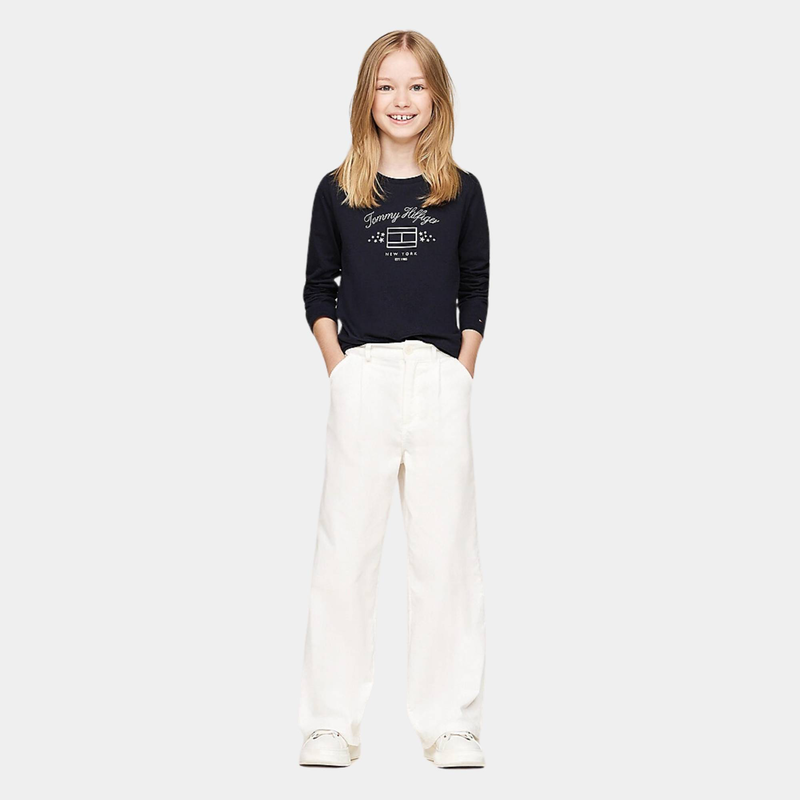 Girls stars flag print longsleeve tee-null