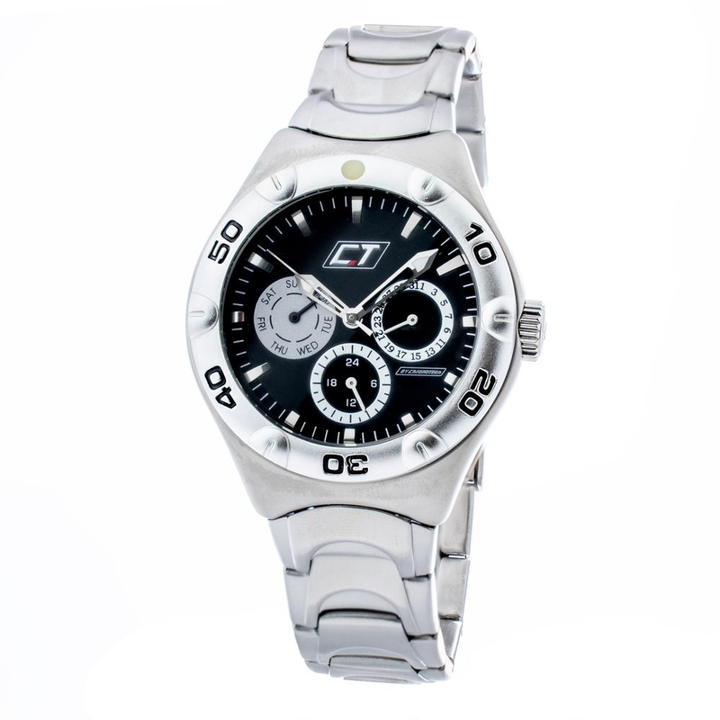 Gray stainless steel bracelet watch-null