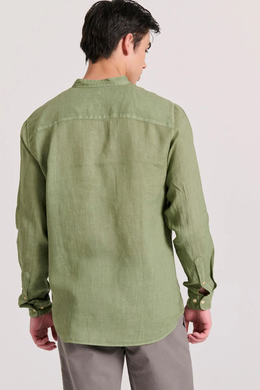 Funkybuddha shirt linen mandarin-null